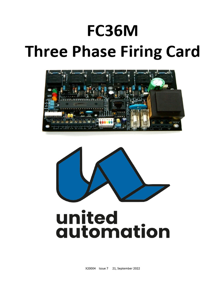FC36M Three Phase Firing Card Manual | PDF | Rectifier | Switch