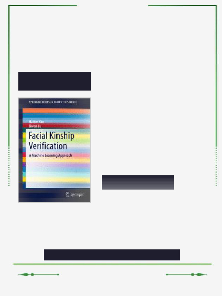 Facial Kinship Verification A Machine Learning Approach 1st Edition ...