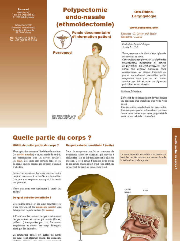 Guide sur la polypectomie endo-nasale | PDF | Médecine clinique ...