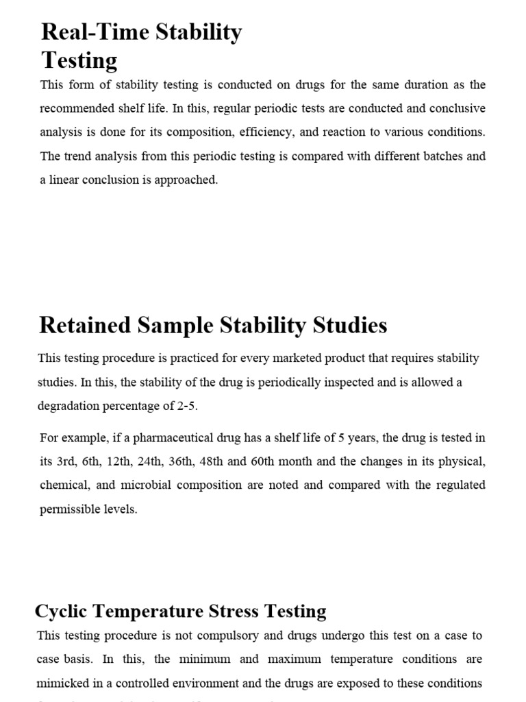 Comprehensive Guide to Drug Stability Testing | PDF | Pharmaceutical ...