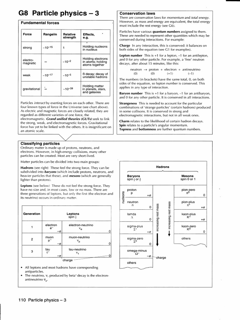 Fundamental Forces and Particle Classification | PDF | Elementary ...