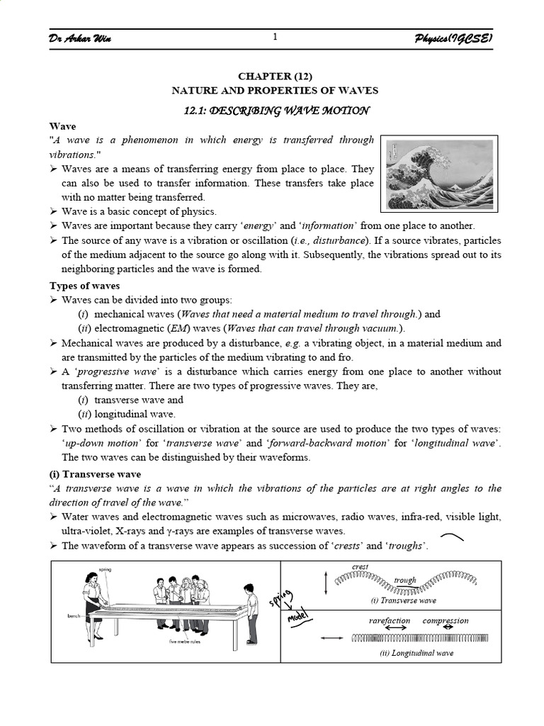 Properties and Types of Waves in Physics | PDF