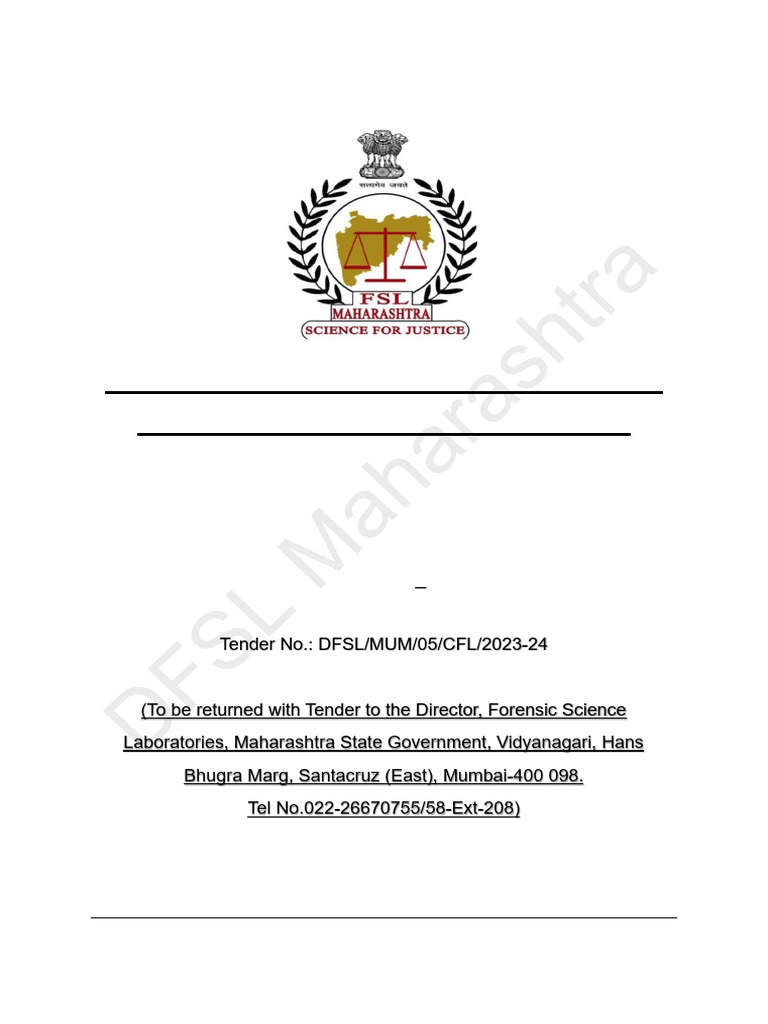 RFP for Forensic Lab Computerization | PDF | Request For Proposal | Non ...