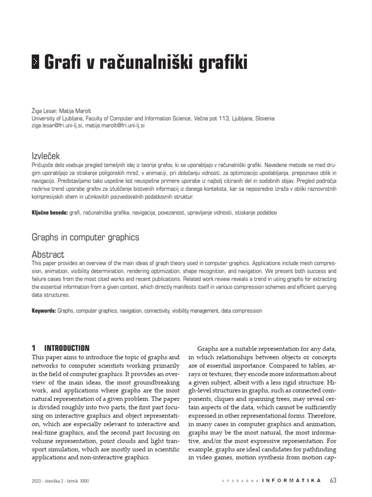 Graph Theory Applications in Computer Graphics | PDF | Rendering ...