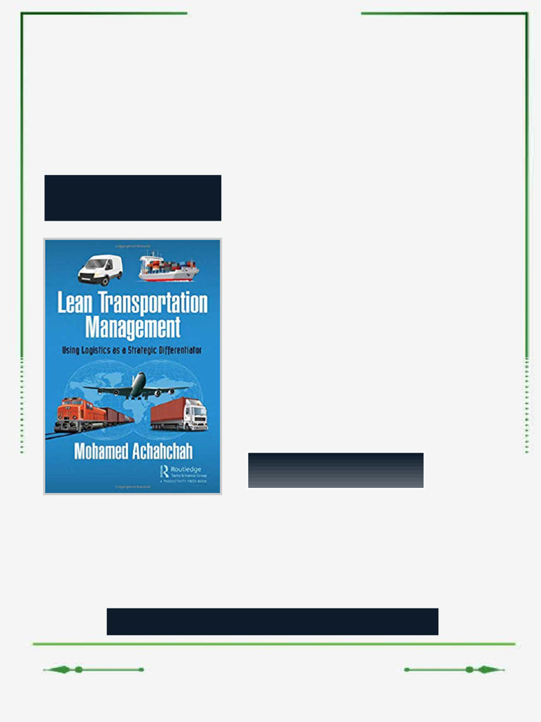 Lean Transportation Management Using Logistics as a Strategic ...
