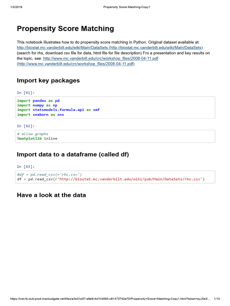 Python Guide to Propensity Score Matching | PDF | Applied Mathematics ...