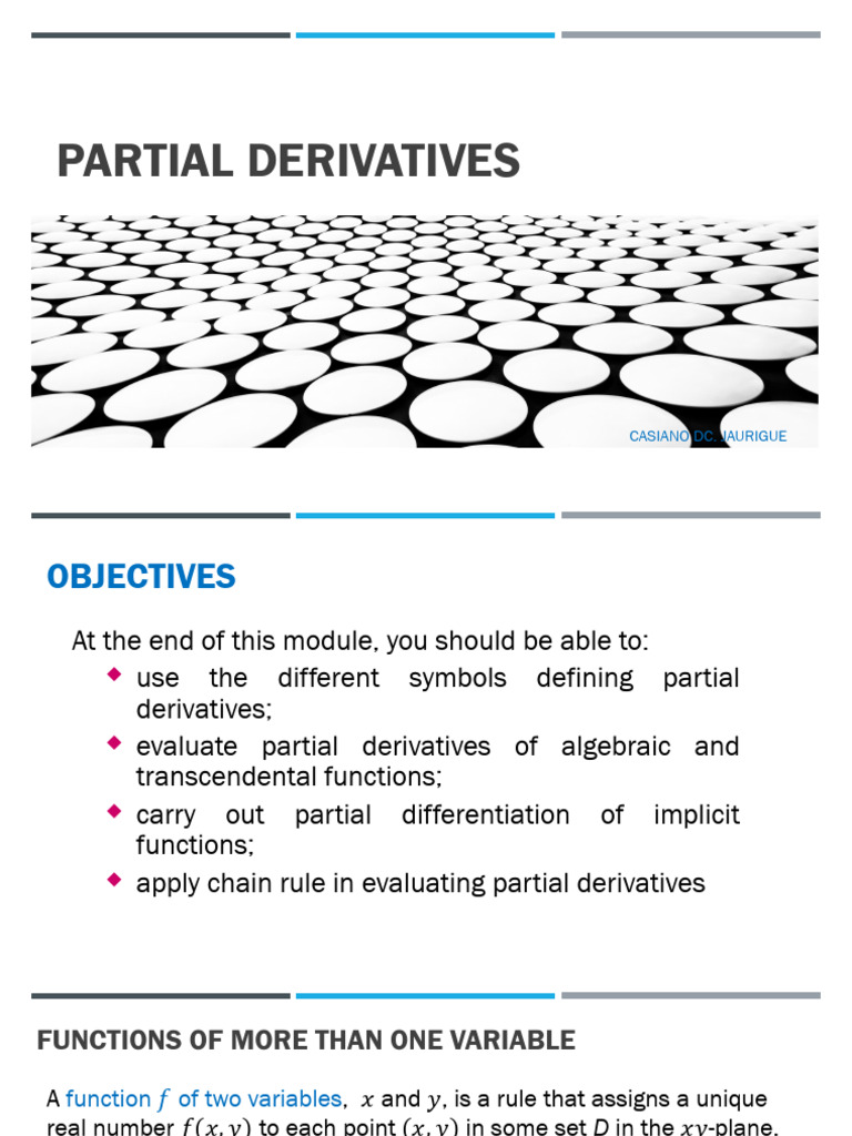 Understanding Partial Derivatives Concepts | PDF | Derivative ...