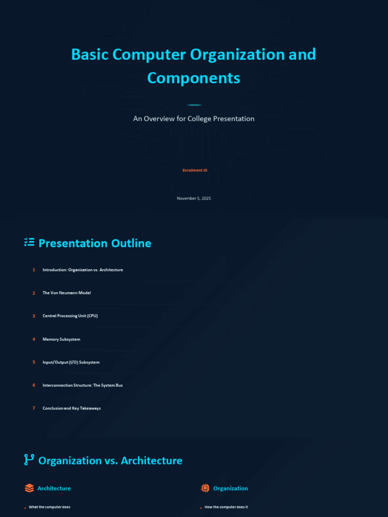 Computer Organization Overview for Students | PDF | Computer Data ...