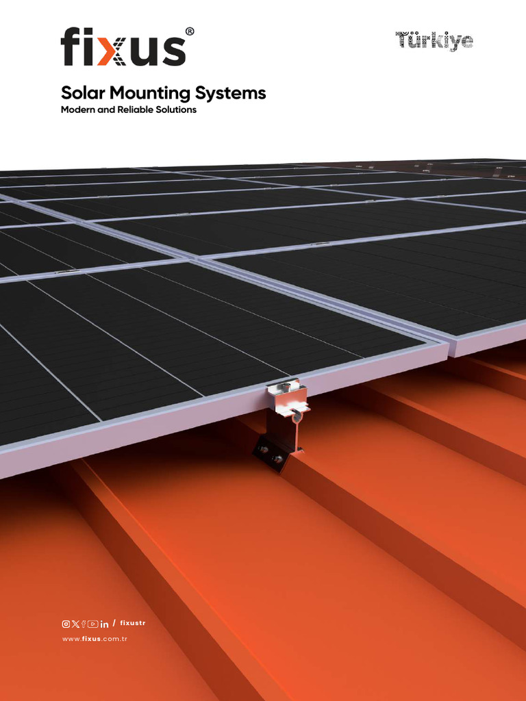 Fixus Solar Mounting Systems Overview | PDF | Roof | Building Engineering