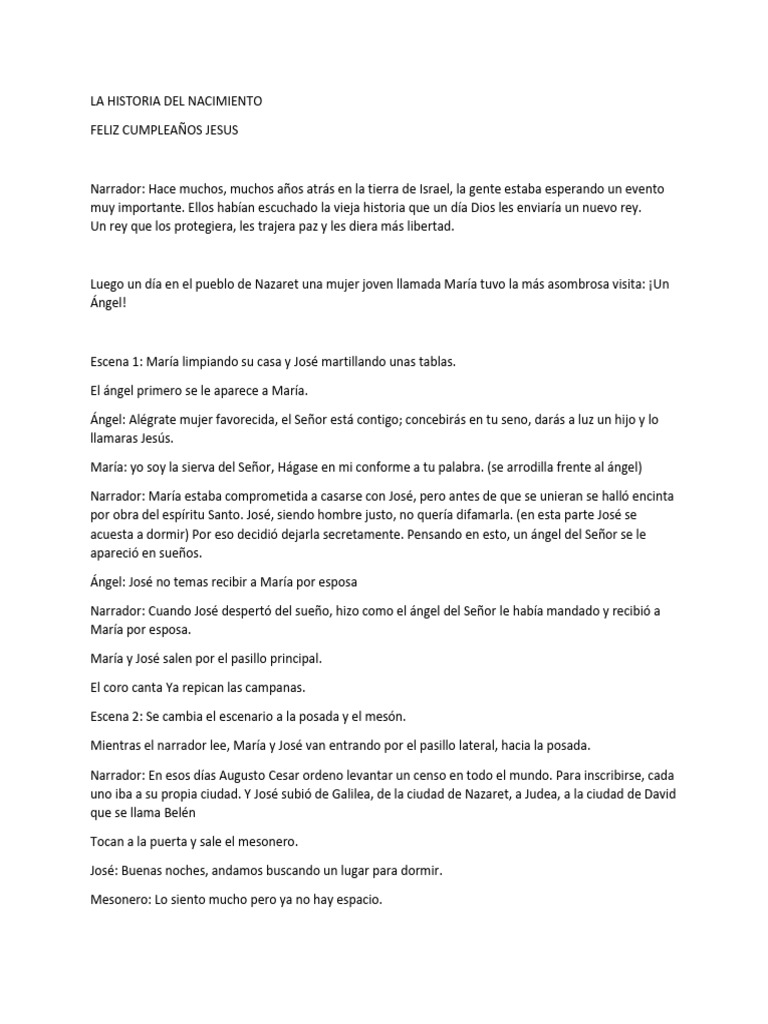 La Historia Del Nacimiento_231207_220243 | PDF | María, madre de Jesús ...