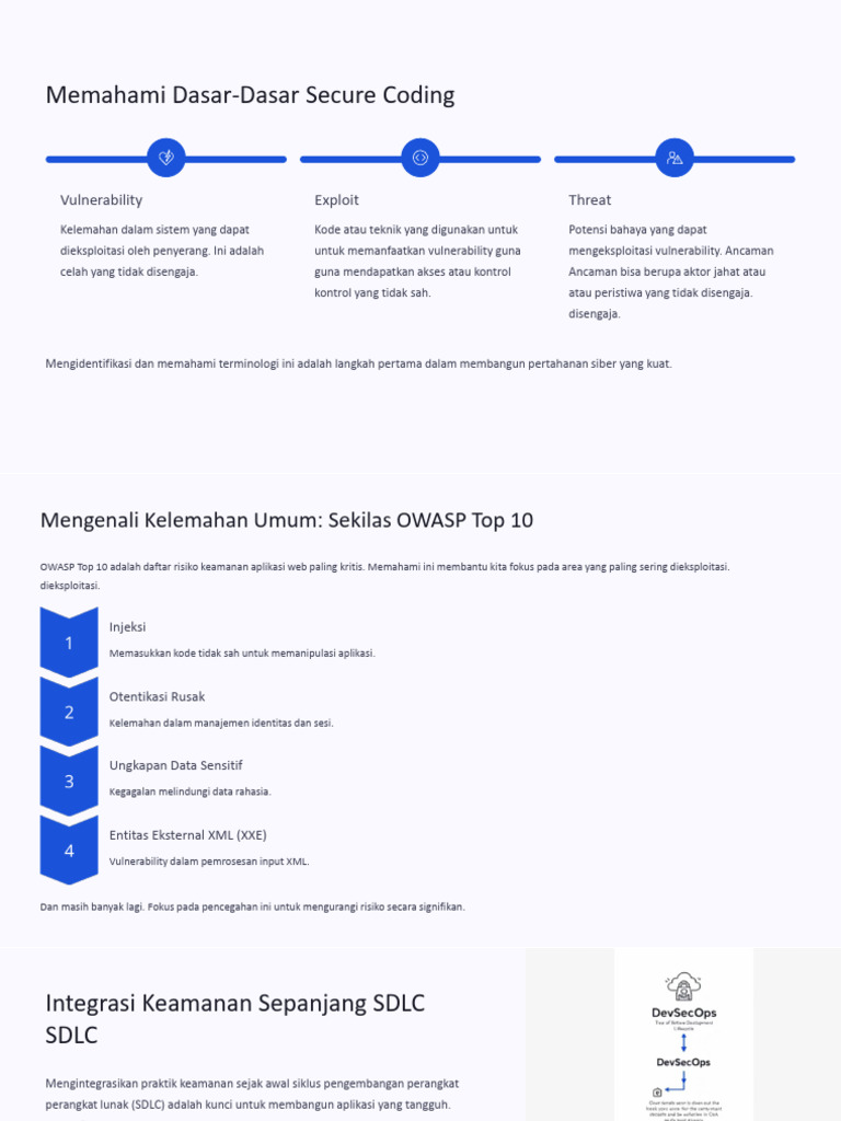 Dasar-Dasar Secure Coding dan Pencegahan Vulnerability | PDF