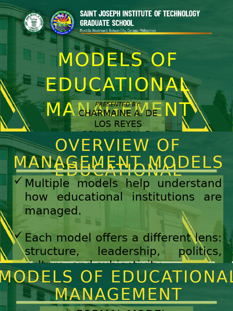 Understanding Educational Management Models | PDF | Policy | Leadership