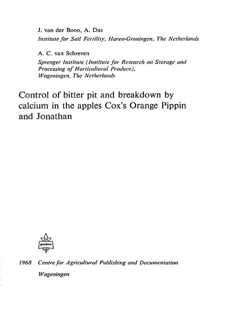 Calcium's Role in Apple Bitter Pit Control | PDF | Soil | Calcium