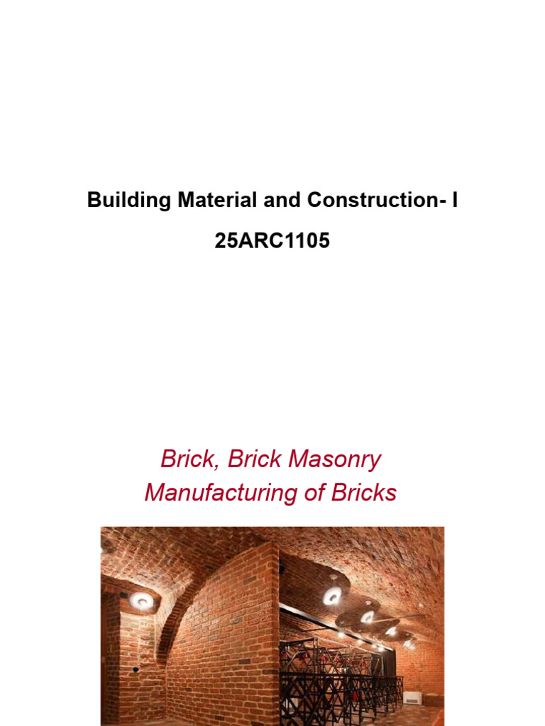 Brick Masonry: Types, Manufacturing & Benefits | PDF | Brick | Masonry