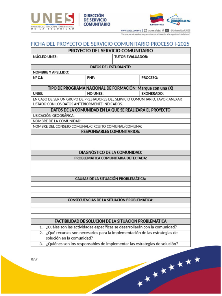 Formato de Proyecto Sercom I-2025 | PDF