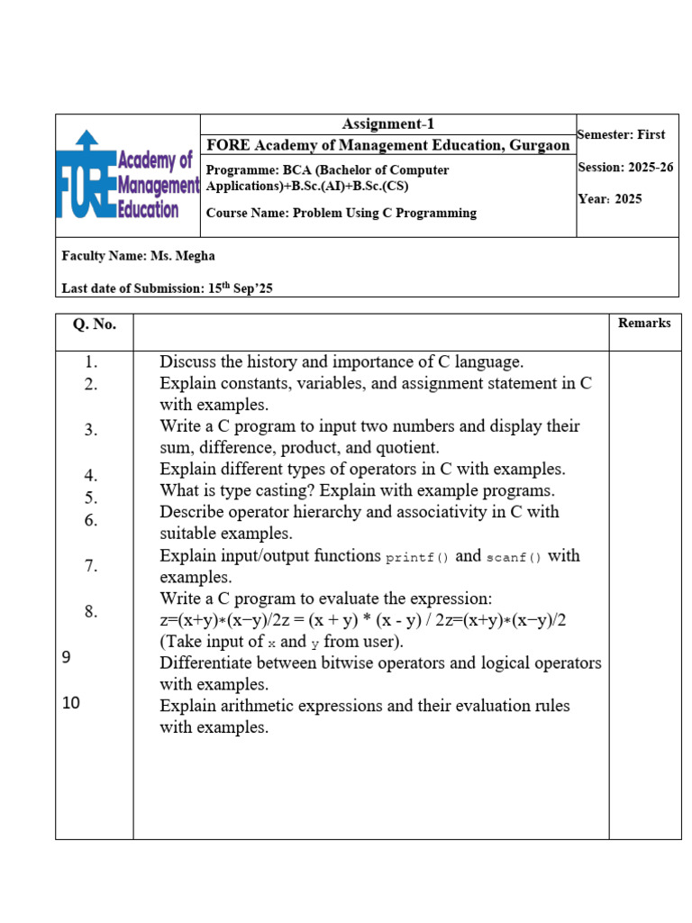C Programming Assignment Overview | PDF