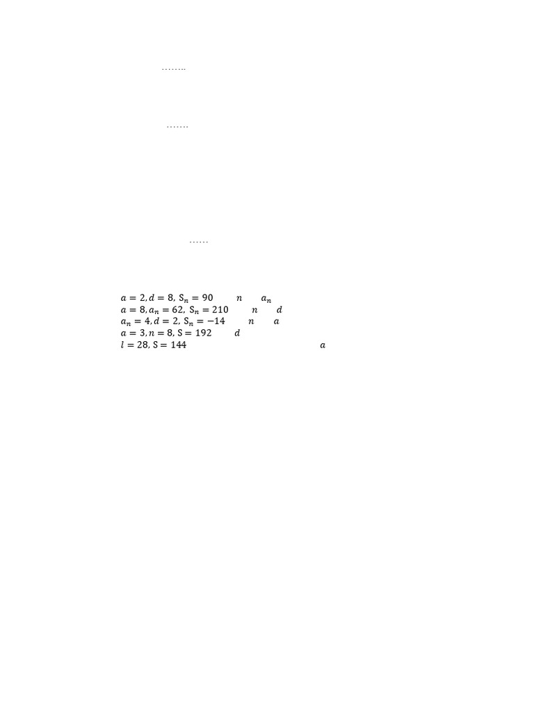 Arithmetic Series Problems and Solutions | PDF