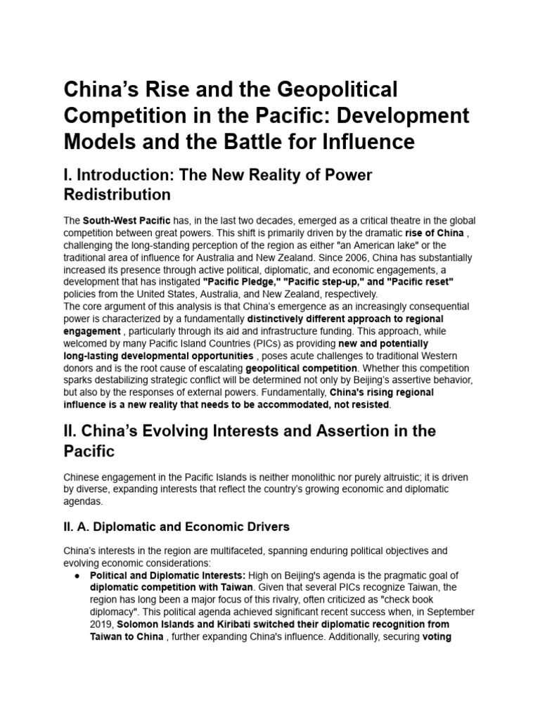 China’s Rise and the Geopolitical Competition in t.. | PDF | Aids | China