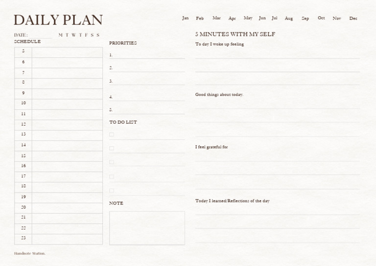 Daily Plan Page | PDF