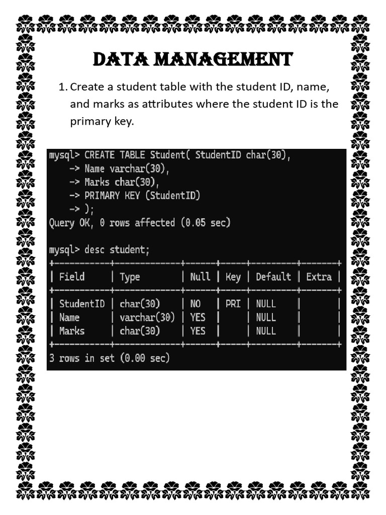 SQL Data Management Techniques | PDF