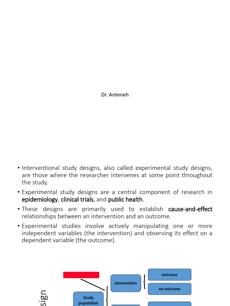 Interventional Study Designs Explained | PDF | Randomized Controlled ...