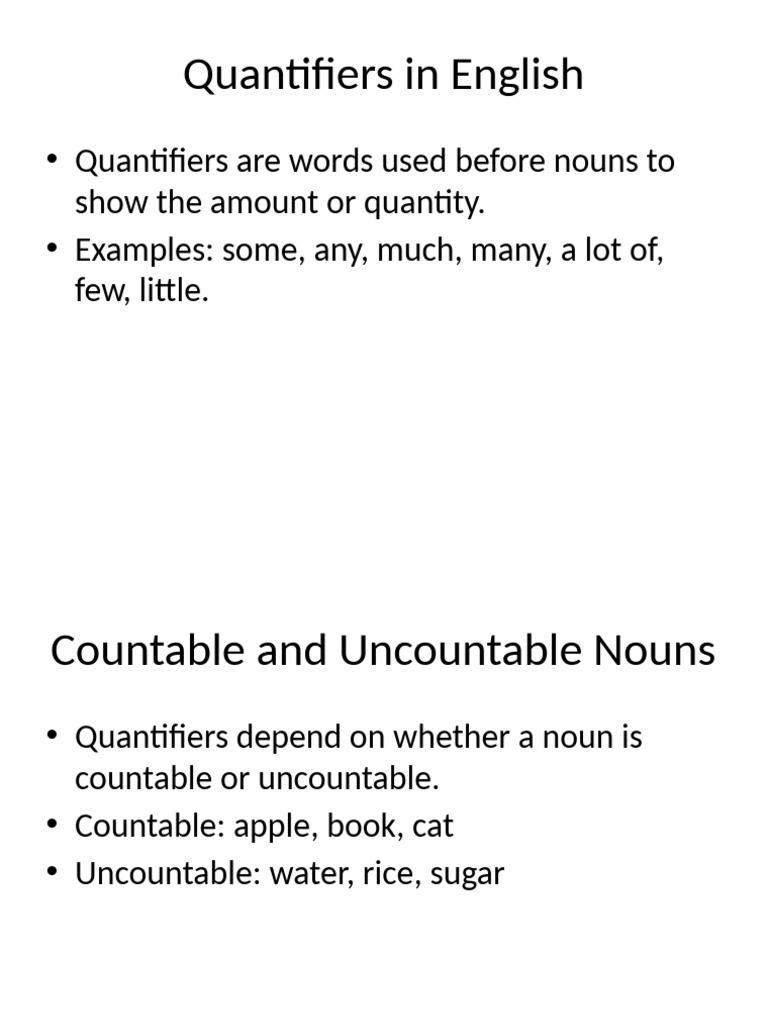 Understanding English Quantifiers | PDF
