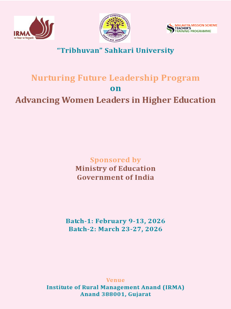 Women Leaders Program in Higher Education | PDF | Learning | Cognition