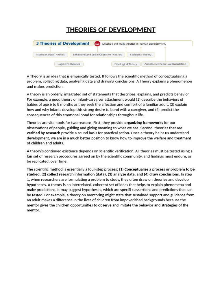 Unit 1 (Theories of Development) | PDF | Theory | Scientific Method