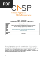 CASP RCT Checklist for Critical Appraisal | PDF | Randomized Controlled ...