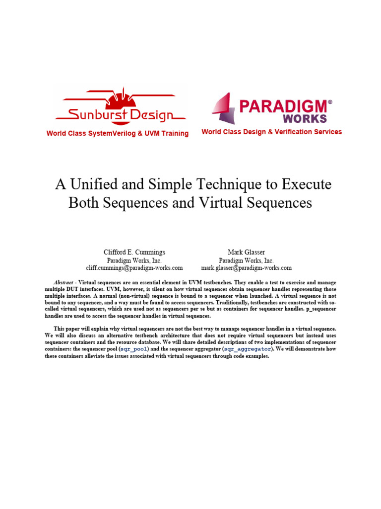 UVM Virtual Sequence Management Techniques | PDF | Regular Expression ...