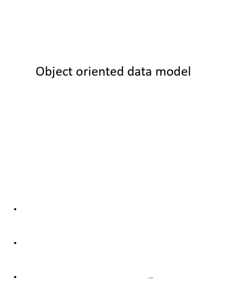 Understanding Object Oriented Data Model | PDF | Databases | Relational ...