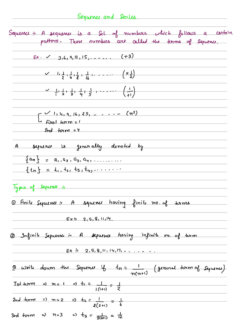 Notes Sequence 3 | PDF