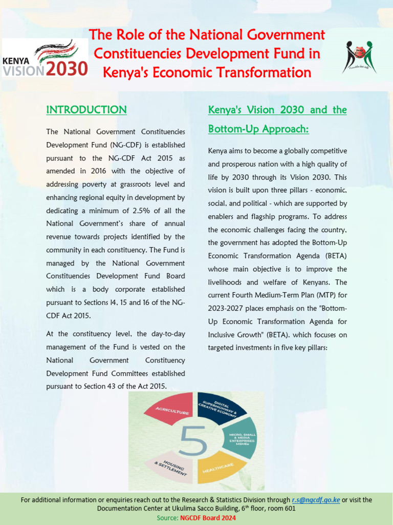 NG-CDF's Role in Kenya's Economic Growth | PDF | Infrastructure ...