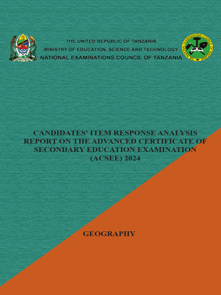 ACSEE 2024 Geography Performance Report | PDF | Soil | Soil Fertility