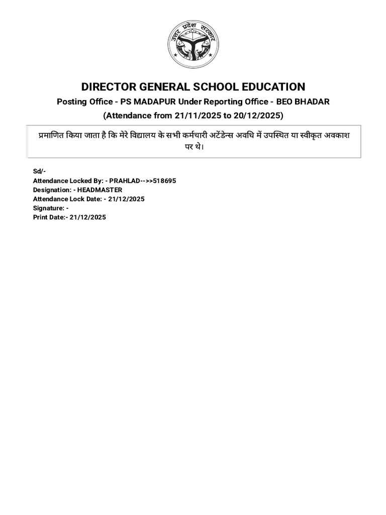 Attendance | PDF