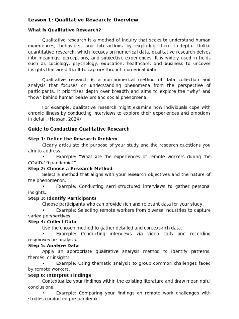 Qualitative Research Overview Guide | PDF | Qualitative Research | Science