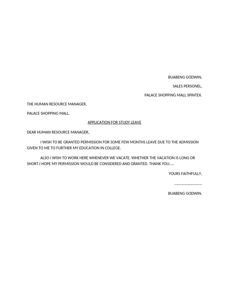Study Leave | PDF