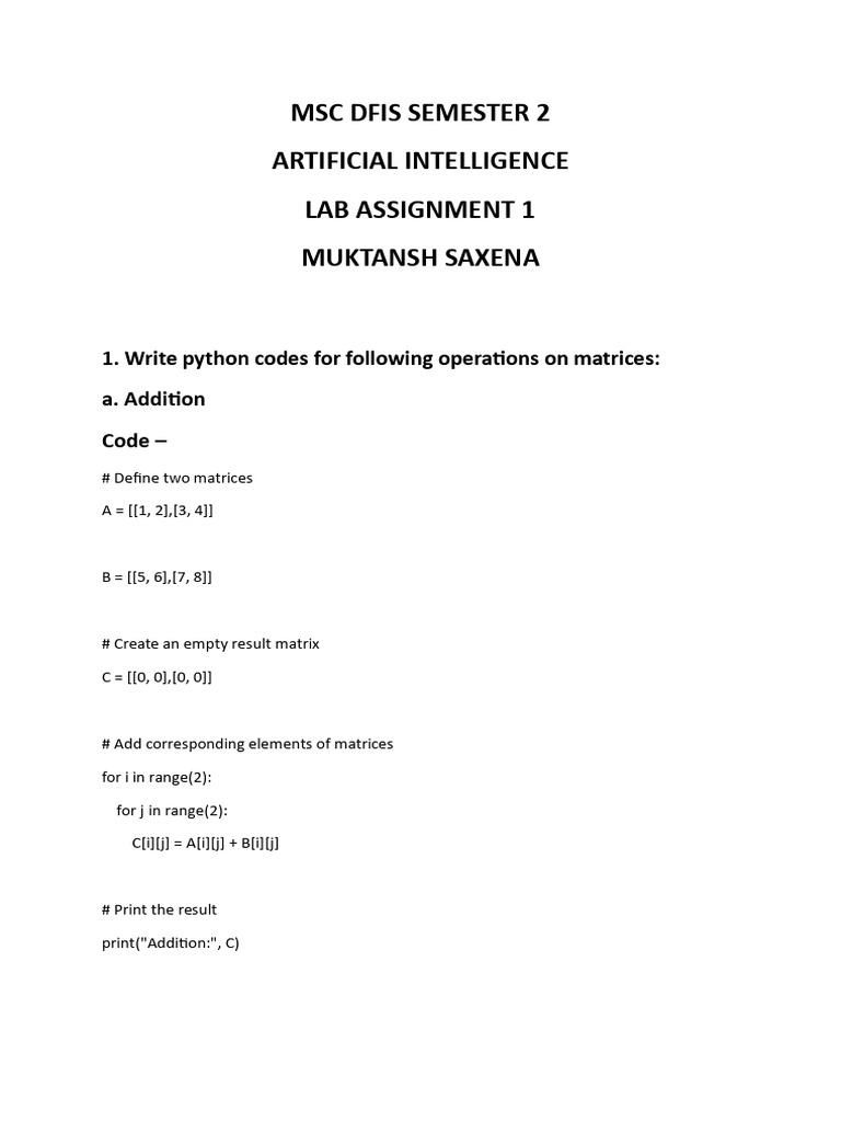 Python Matrix Operations Guide | PDF | Determinant | Matrix (Mathematics)
