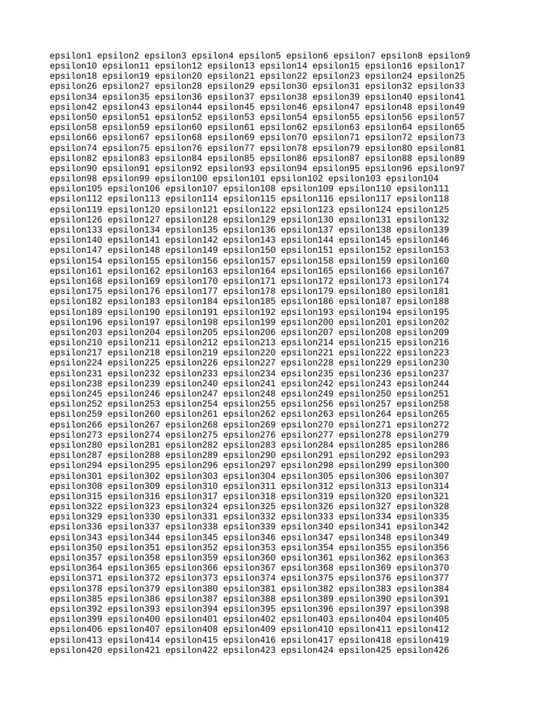 Epsilon Sequence Overview | PDF