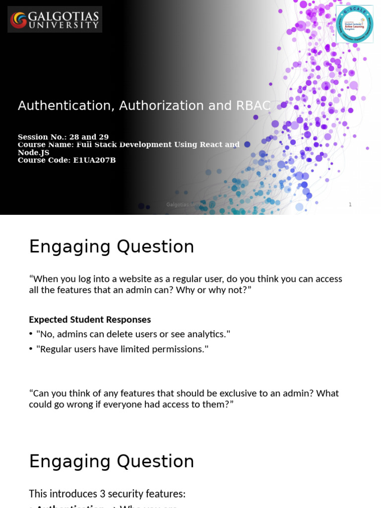 Lecture 38 | PDF | User (Computing) | Authentication
