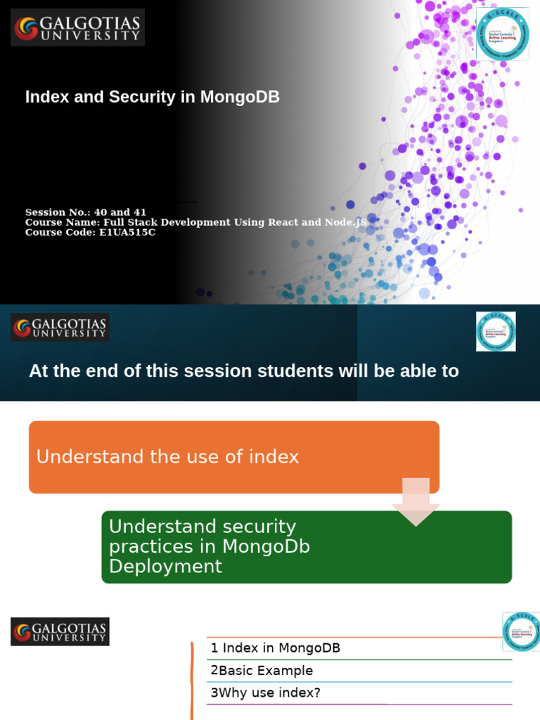 LECTURE 40 and 41 (2) | PDF | Database Index | Mongo Db