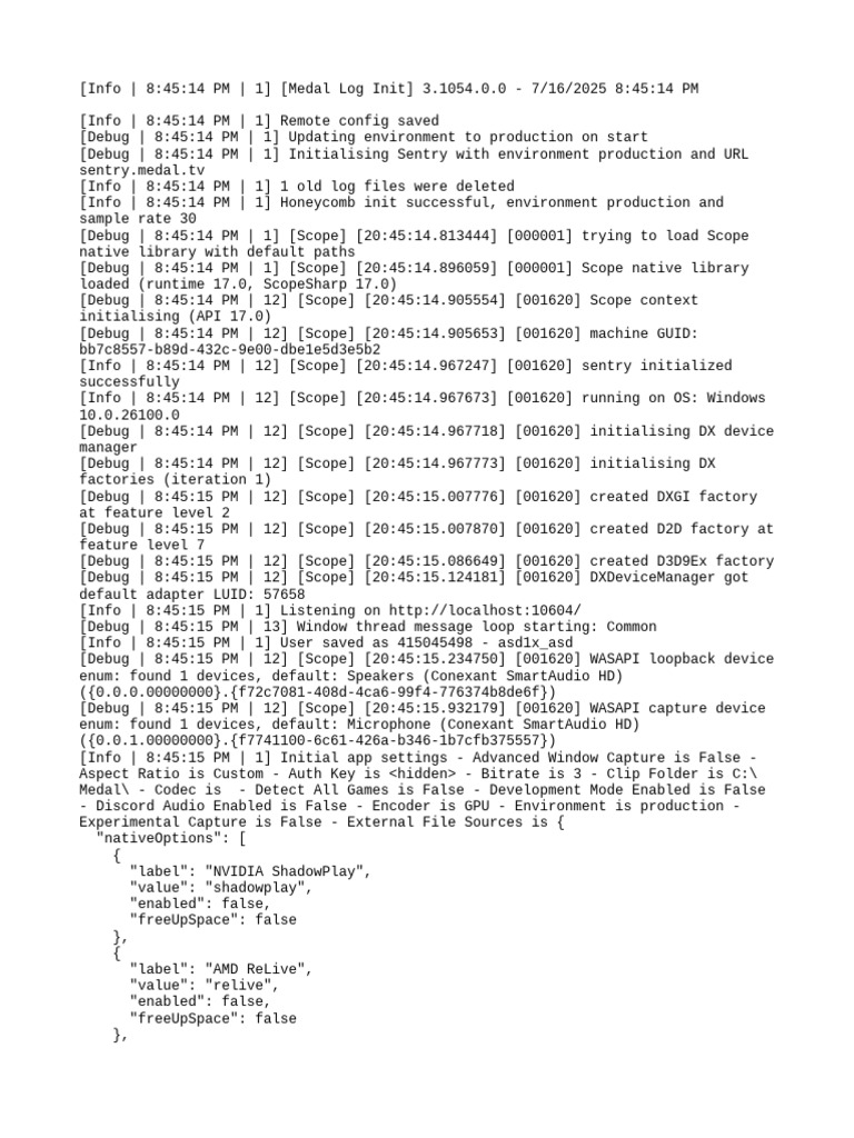 Medal Log Initialization Report | PDF | Graphics Processing Unit ...