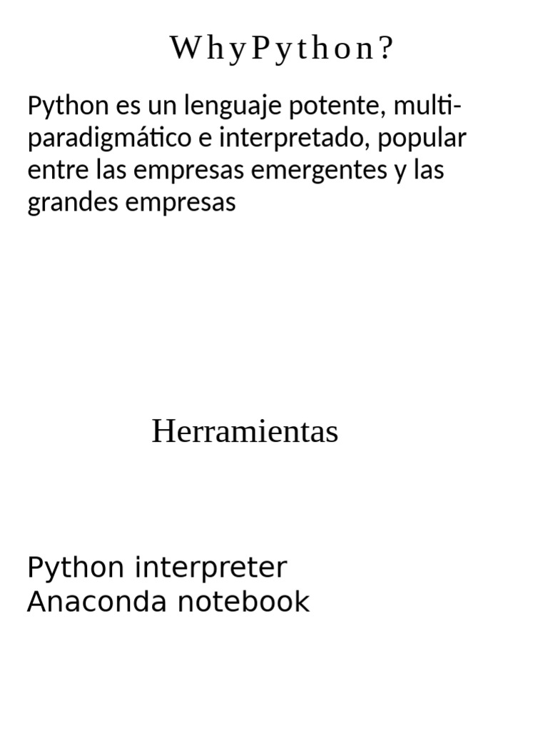 Introducción a Python: Fundamentos y Sintaxis | PDF | Python (lenguaje ...