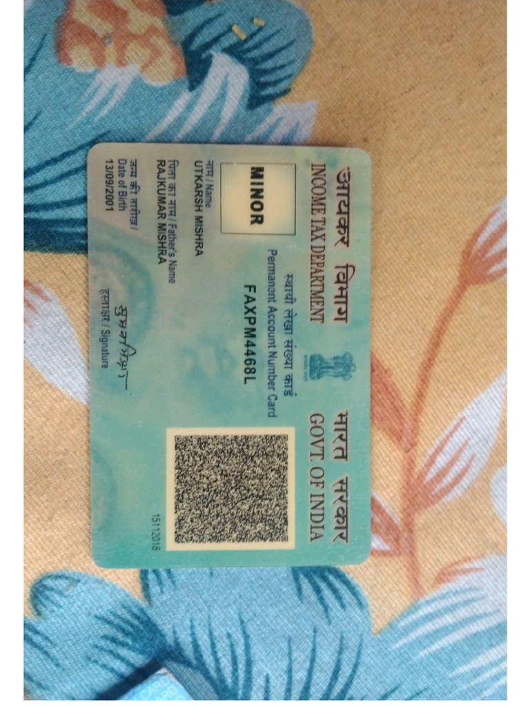 Utkarsh Mishra PAN Card | PDF