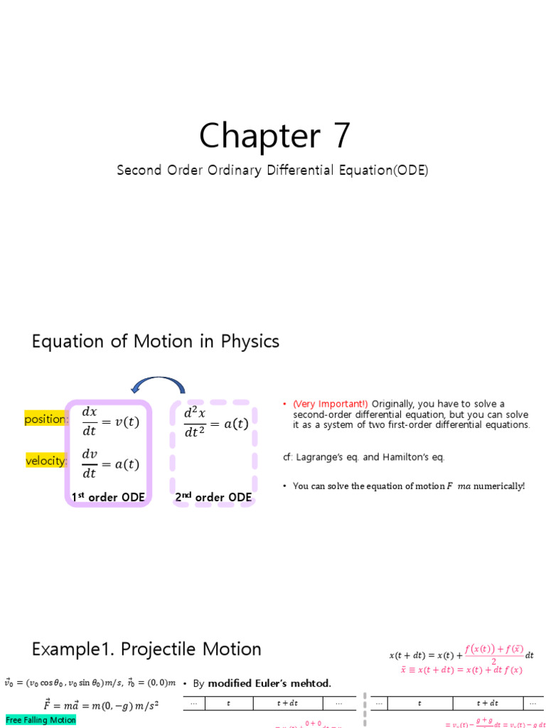 Solving Second Order ODEs in Physics | PDF | Chaos Theory | Attractor