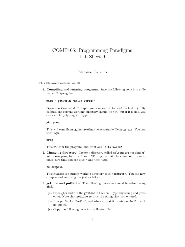 lab09 | PDF | Computer Science | Operating System Technology
