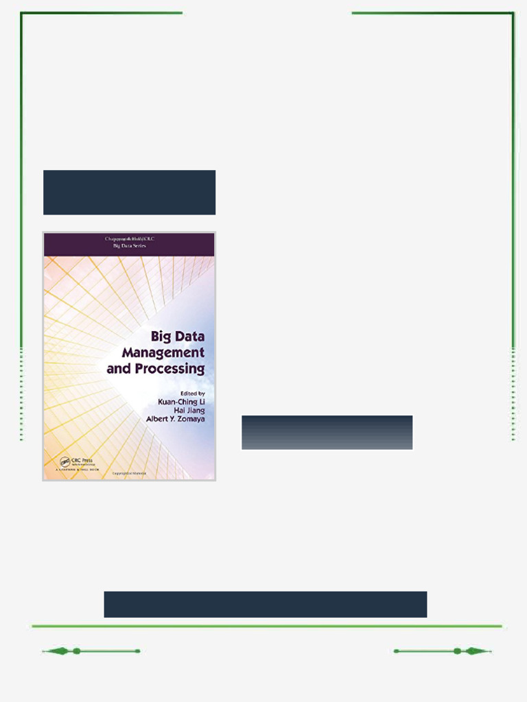 Chapman Hall CRC Big Data Series Big Data Management and Processing 1 ...