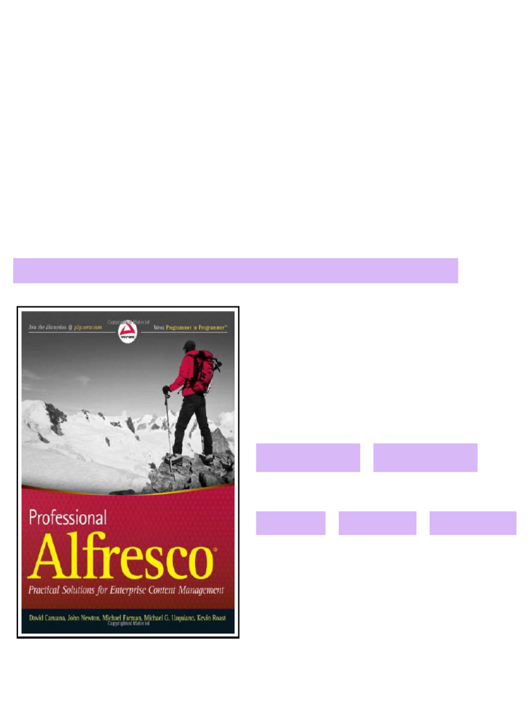 (Ebook) Professional Alfresco: Practical Solutions for Enterprise ...