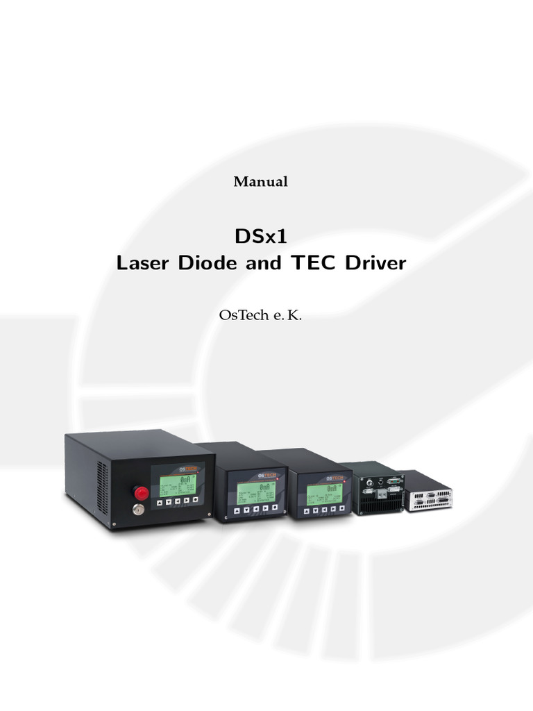 DSx1 Laser Diode & TEC Driver Manual | PDF | Diode | Electrical Engineering