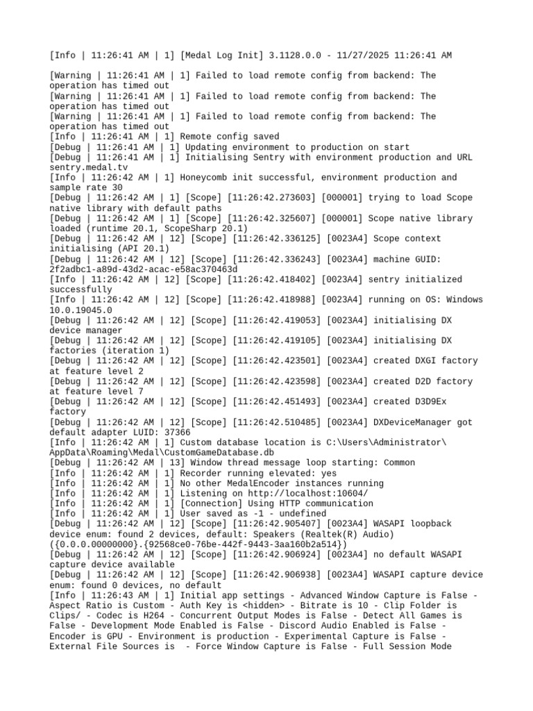 Medal Log Initialization Report | PDF | Parameter (Computer Programming ...